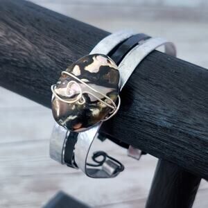 Vintage Cuff Bracelet Unusual - Misshapen